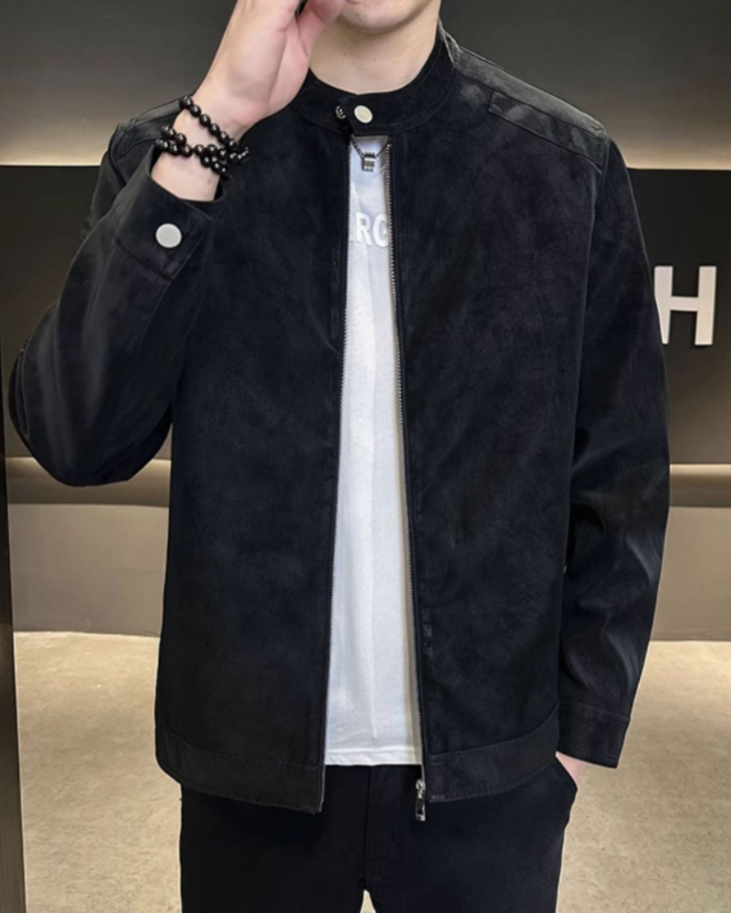 Chaqueta de Cuero Suede