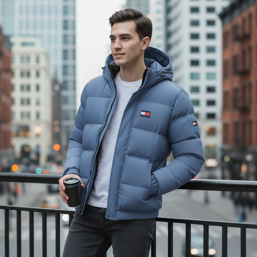 Chaqueta Acolchada de Invierno con Capucha